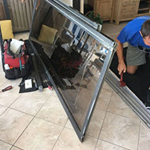 sliding glass door frame repair Alpine